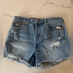 Distressed Denim Shorts